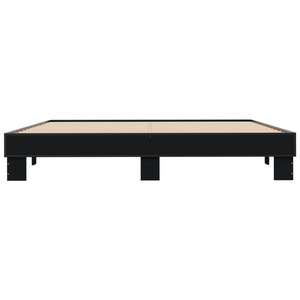 vidaXL Cadre de lit sans matelas noir 160x200 cm
