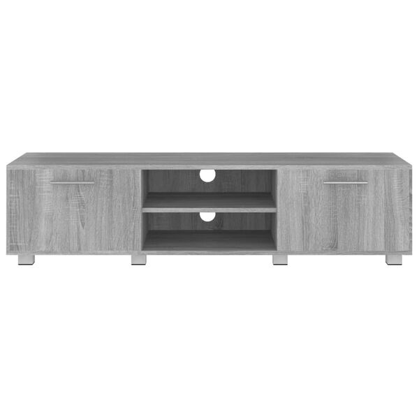 vidaXL Meuble TV Sonoma gris 140x40x35 cm Bois d'ingénierie