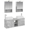 vidaXL Ensemble de mobilier de salle de bain 5 pc Gris b&eacute;ton