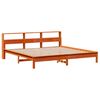 vidaXL Cadre de lit sans matelas cire marron 200x200cm bois pin massif