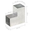 vidaXL Connecteurs de poteau 4pcs Forme en L M&eacute;tal galvanis&eacute; 101x101mm