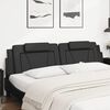 vidaXL Coussin de t&ecirc;te de lit Viana noir 200 cm similicuir