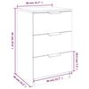 vidaXL Tables de chevet 2 pcs blanc brillant 40x36x65 cm