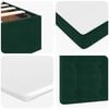 VidaXL Cadre de lit ottoman avec matelas vert fonc&eacute; 180x200cm velours