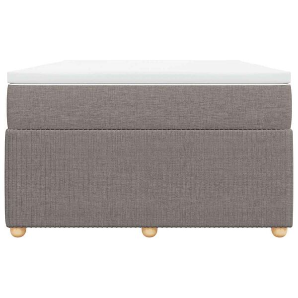 vidaXL Sommier &agrave; lattes de lit avec matelas taupe 120x190 cm tissu