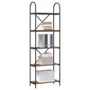 vidaXL &Eacute;tag&egrave;re Ch&ecirc;ne fum&eacute; 60 x 30 x 183 cm Bois d'ing&eacute;nierie