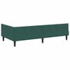 vidaXL Cadre de lit d'angle avec t&ecirc;te de lit Vert fonc&eacute; 90 cm x 190 cm