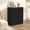 vidaXL Buffet noir 60x30x70 cm bois d'ing&eacute;nierie