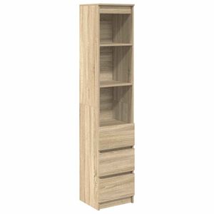 vidaXL Buffet haut ch&ecirc;ne sonoma 37,5x35x180 cm bois d'ing&eacute;nierie