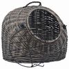 vidaXL Cage de transport pour chats Gris 60x45x45 cm Saule naturel