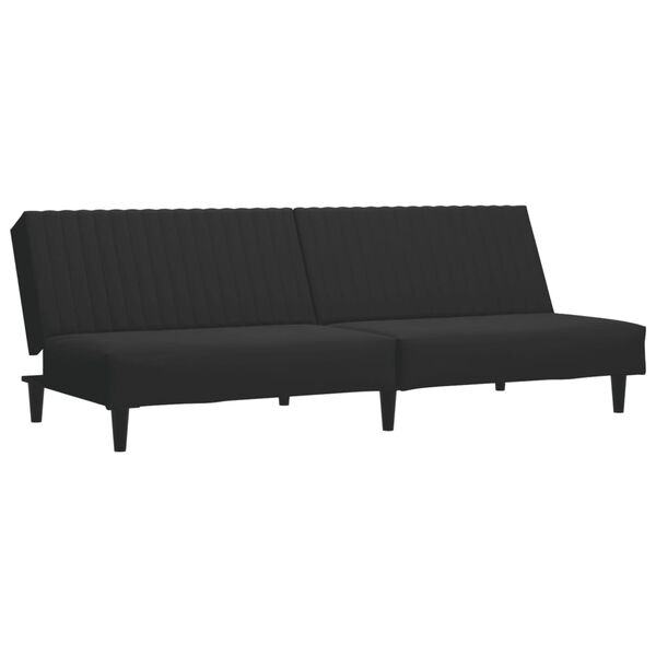 vidaXL Ensemble de canap&eacute;s 2 pcs noir velours