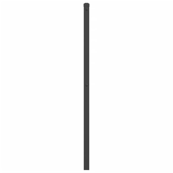 vidaXL T&ecirc;te de lit de remplacement m&eacute;tal noir 140 cm