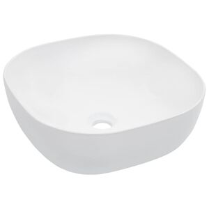 vidaXL Lavabo 42,5x42,5x14,5 cm C&eacute;ramique Blanc
