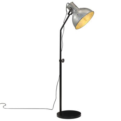 vidaXL Lampadaire 25 W argent vintage 30x30x90-150 cm E27