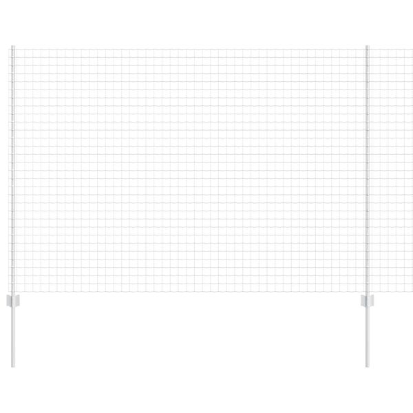vidaXL Cl&ocirc;ture avec poteau Argent&eacute; 1,5 x 10 m Acier