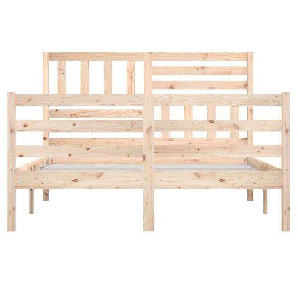 vidaXL Cadre de lit sans matelas bois massif 120x200 cm