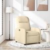 vidaXL Fauteuil inclinable Cr&egrave;me Tissu