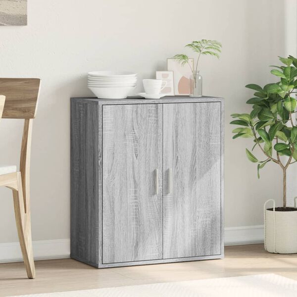 vidaXL Buffet sonoma gris 79x38x80 cm bois d'ing&eacute;nierie