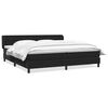 vidaXL Sommier &agrave; lattes de lit avec matelas noir 200x220 cm velours