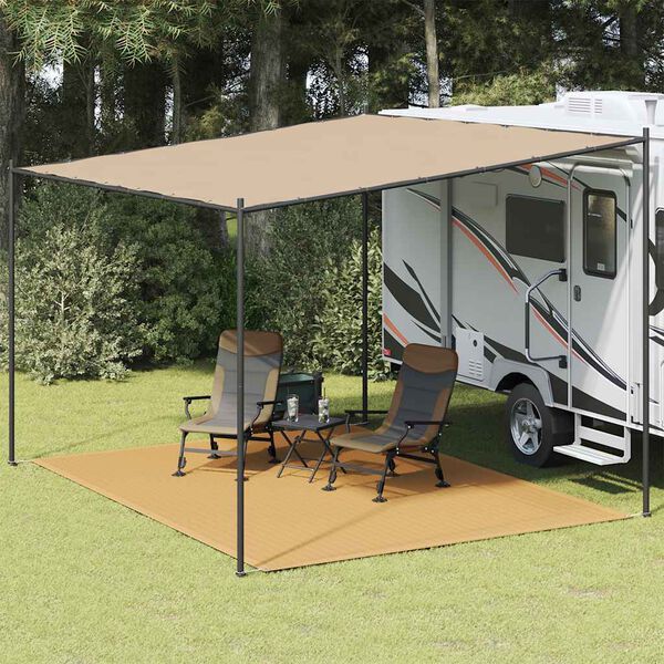 vidaXL Tapis de tente sable 300x400 cm PEHD