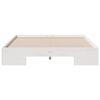 vidaXL Cadre de lit sur&eacute;lev&eacute; Blanc 135 x 190 cm Bois massif en pin
