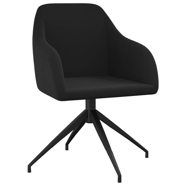 vidaXL Chaises &agrave; manger lot de 4 Noir Velours