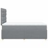 vidaXL Sommier &agrave; lattes de lit avec matelas Gris clair 120x200cm Tissu