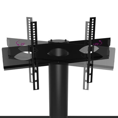 vidaXL Meuble TV d'angle 3 niveaux pour 32-70 pouces noir