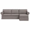 vidaXL Canap&eacute; 210cm Taupe M&eacute;tал