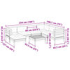 vidaXL Salon de jardin 8 pcs avec coussins sapin douglas solide