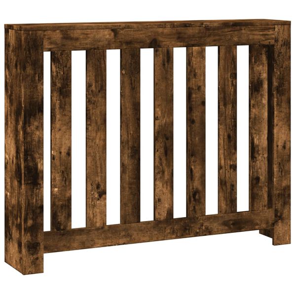 vidaXL Cache-radiateur ch&ecirc;ne fum&eacute; 104x20x82 cm bois d'ing&eacute;nierie