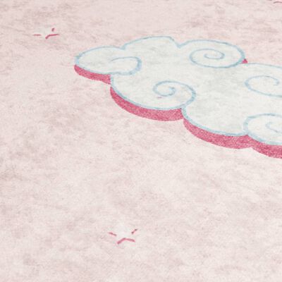 vidaXL Tapis enfants rose 160x230 cm licorne antidérapant lavable