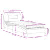 vidaXL Lit avec matelas Hvar marron 90x200 cm similicuir