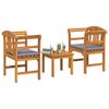 vidaXL Ensemble de salon Rose de jardin 3 pcs Bois d'Acacia Massif