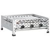 vidaXL Grill commercial &agrave; gaz 3 zones de cuisson Inox Argent&eacute;