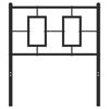 vidaXL T&ecirc;te de lit m&eacute;tal noir 75 cm