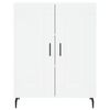 vidaXL Buffet haut Blanc 69,5x34x180 cm Bois d'ing&eacute;nierie