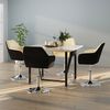 vidaXL Chaises &agrave; manger lot de 4 cr&egrave;me et noir similicuir