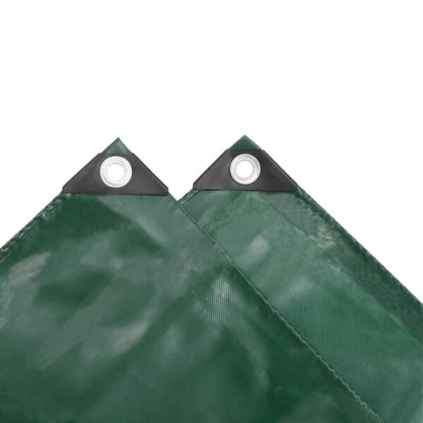 vidaXL B&acirc;che 650 g / m&sup2; 4 x 4 m Vert