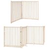 vidaXL Barri&egrave;re pour chien porte pliable 8 panneaux bois de peuplier