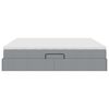 vidaXL Lit avec rangement et matelas Gris clair 200 x 200 cm Polyester