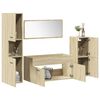 vidaXL Ensemble de meubles de salle de bain 4 pcs ch&ecirc;ne sonoma