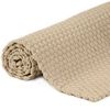 vidaXL Tapis rectangulaire Naturel 180x250 cm Coton