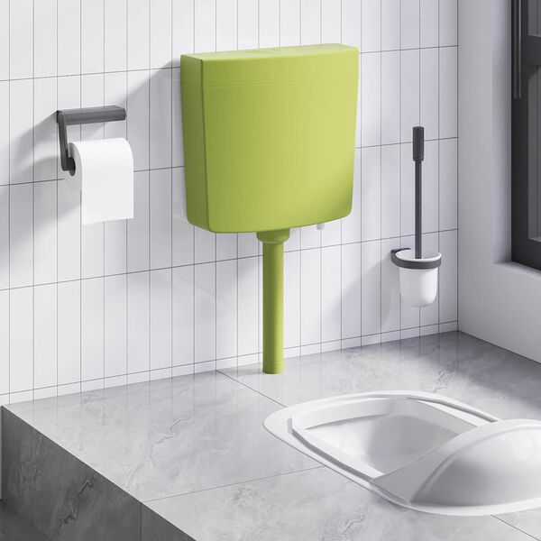 vidaXL Réservoir de toilette avec entrée d'eau inférieure 3/6 L Olive