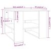 vidaXL Table basse gris b&eacute;ton 55,5x55x45 cm bois d'ing&eacute;nierie
