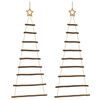 vidaXL Sapins de No&euml;l suspendus avec &eacute;toiles sup&eacute;rieures 2pcs 55x120cm