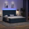 VidaXL Cadre de lit ottoman avec matelas bleu 180x200 cm tissu