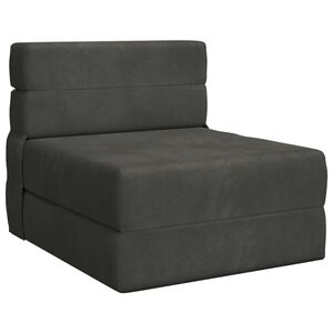 vidaXL Canap&eacute;-lit pliable Gris fonc&eacute; 70 x 80 x 60 cm Tissu