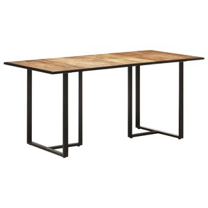 vidaXL Table de salle &agrave; manger 160 cm Bois de manguier brut