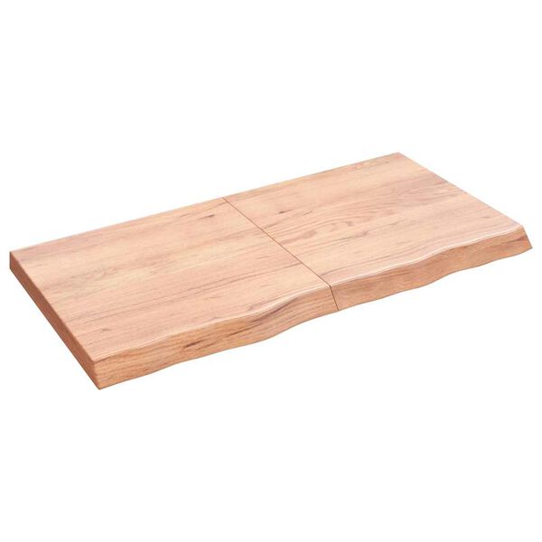 vidaXL &Eacute;tag&egrave;re murale marron clair bois ch&ecirc;ne massif trait&eacute;